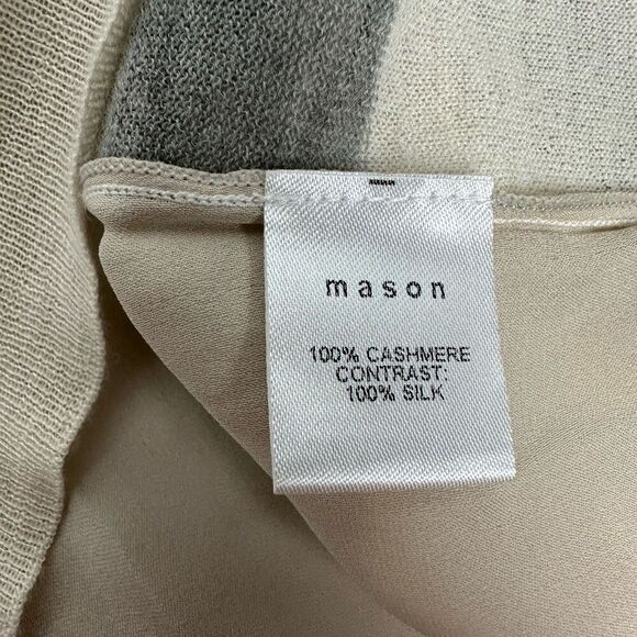 Mason V-Neck Cashmere Silk Sweater Size Large - Picture 5 of 6